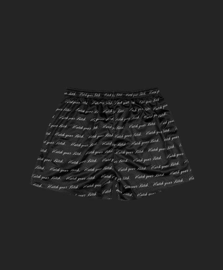 Script Logo Mesh Shorts