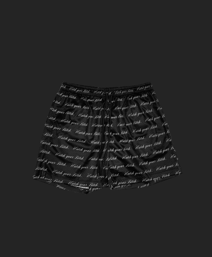 Script Logo Mesh Shorts