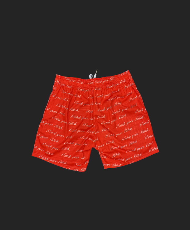 Script Logo Mesh Shorts